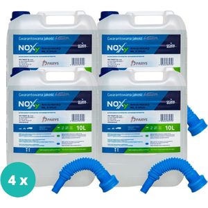 NOXy Adblue 4x 10l - Inclusief Handige Vulslang (Achter Etiket) - ISO 22241 gecertificeerd - UREA AUS32 Grade - Voor alle Automerken