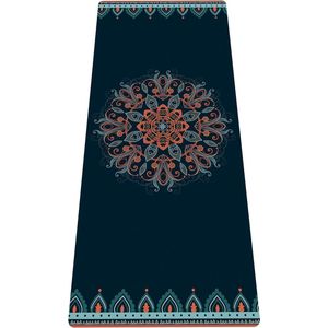 Draagbare reis-yogamat, opvouwbaar, lichte trainingsmat, ideaal voor yoga, pilates, bikram, stretching, training en beweging (183 cm x 61 cm x 1,5 mm)