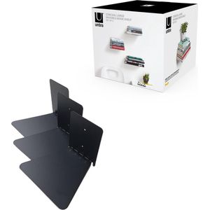 Umbra onzichtbare boekenplank Conceal groot - Set van 3 stuks zwart