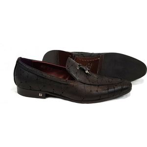 Zerba - Heren Instappers - Loafers - Maat 43 - Zwart Leer - Mattinata