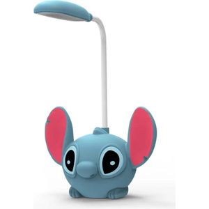 Bureaulamp - Lilo & Stitch - LED-Bureaulamp - Opvouwbaar - USB oplaadbaar - 360° Instelhoek - 12×7.6×22cm - blauw