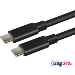 NÖRDIC USBC-N2102 USB IF Gecertificeerde USB-C kabel - USB2.0 - 240 W - 480 Mbps - 1m - Zwart