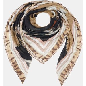 Wollen sjaal Zürich luipaard- en slangenpatroon met riemdetails