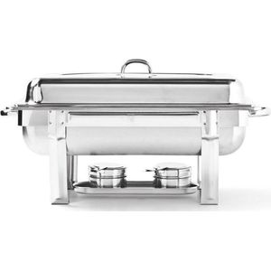 Chafing Dish met 2 brandpastahouders van TGFF - 9 Liter - RVS - GN 1/1 - 58,5x34x23cm