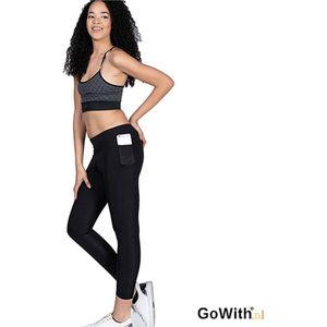 Dames Legging | leggen met zakje | hoog sluitend |elastische band |sport legging | yoga legging | fitness legging | kleur: zwart | Maat: XS