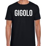 Gigolo fun tekst  verkleed t-shirt zwart voor heren - carnaval / feest shirt kleding / kostuum XL