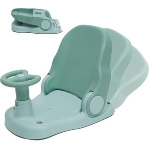 Kinderbadstoel met verstelbare rugleuning en zuignap antislip opvouwbare ergonomische douchestoel voor kinderen van 6 tot 24 maanden