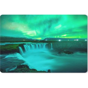 Bureau mat - Waterval - IJsland - Noorderlicht - 60x40