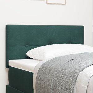 vidaXL - Hoofdbord - Knop - Tufted - Donkergroen - 90 - cm - Velvet