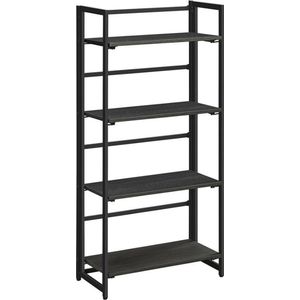 MIRA Home - Boekenrek - Boekenkast - Opbergkast - Vakkenkast - Vintage - 125x60x30