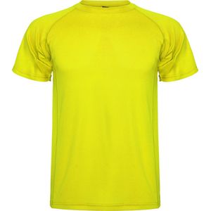 Fluor Geel 5 Pack unisex sportshirt korte mouwen MonteCarlo merk Roly maat XL