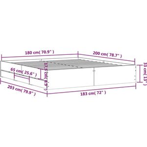 vidaXL-Bedframe-met-lades-bewerkt-hout-gerookt-eikenkleurig-180x200-cm