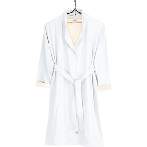 Soft Jersey Robe badjas L/XL wit/kiezelgrijs