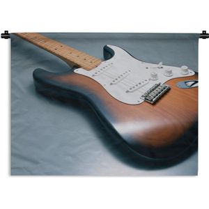 Wandkleed Elektrische gitaar - Een elektrische gitaar gemaakt van hout Wandkleed katoen 60x45 cm - Wandtapijt met foto