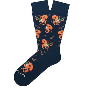 Jimmy Lion sokken bubbly octopus blauw - 41-46