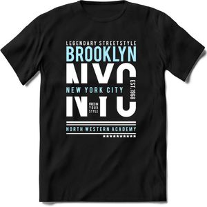 New York City - Brooklyn | TSK Original & vintage | T-Shirt Heren - Dames | Licht Blauw | Perfect Cadeau Shirt | Grappige Spreuken - Zinnen - Teksten | Maat S
