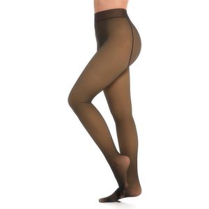 MAGIC Bodyfashion Magic Tights Dames Fleece Panty - Black - Maat L/XL