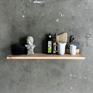 GoudmetHout - Zwevende wandplank - Blinde montage - eiken - 60 x 20 cm - licht eiken - zwevende boekenplank - Incl. bevestiging