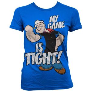 Popeye Dames Tshirt -XL- Game Is Tight Blauw