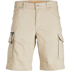 JACK & JONES Dex Cargo Shorts loose fit - heren cargo korte broek - beige - Maat: M