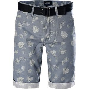 Boston Brothers bermuda - heren bermuda - 7042 - blauw print - maat XL