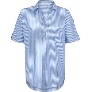Felix Hardy Overhemd - Blouse - Poplin Katoen Linnen - Korte Mouw Dames Sax - M
