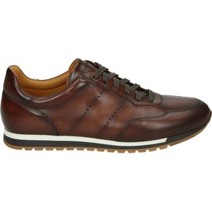 Magnanni 24445 - CasualHeren sneakersHeren veterschoenVrije tijdsschoenen - Kleur: Cognac - Maat: 43