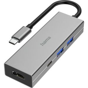 Hama USB-C-hub, Multiport, 4-poorts, 2x USB-A, USB-C, HDMI™