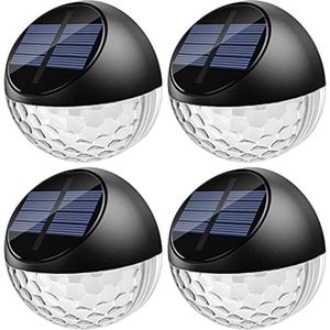 Zonne-energie Tuinverlichting Buitenwandlamp - Duurzaam LED Licht - Automatische Sensor - Waterdicht - Set van 4 - Moderne Design - Voor Tuin en Terras