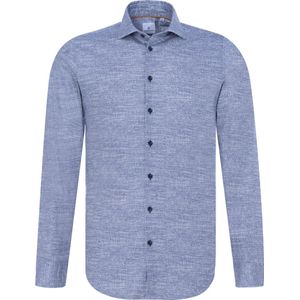 Blue Industry - Overhemd Melange Denim Blauw - Heren - Maat 43 - Slim-fit