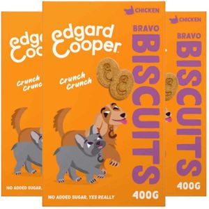 3x Edgard & Cooper Adult Biscuit Kip 400 gr