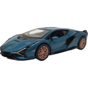 Lamborghini Sian FKP 37 die-cast sportwagen met pullbackmotor 1:40 Kinsmart