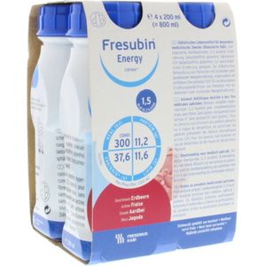 Fresubin Energy Drink 200ml Fraise/aardbei