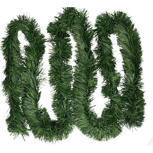 2x Groene kerstslingers kerstversiering van 270 cm