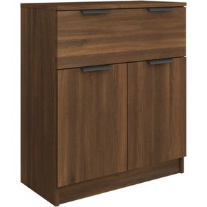 vidaXL - Dressoir - 60x30x70 - cm - bewerkt - hout - bruin - eikenkleur