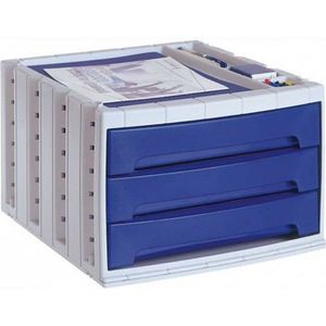 Modulaire archiefkast Archivo 2000 34 x 30,5 x 21,5 cm Grijs Blauw polyestyreen