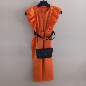 Bad girl - Jumpsuit - oranje - maat 110/116