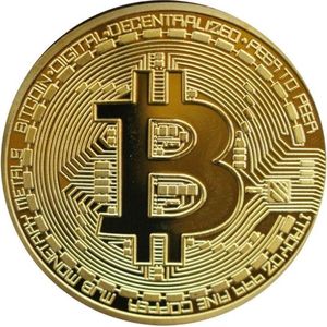 Bitcoin verzamelmunt - Munten - Crypto - Coin - Token - Souvenir - Met beschermhoes - goud