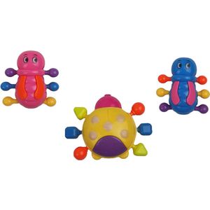 Rups Rammelaar - Multicolor - Kunststof - 11 x 10 cm - Assorti - Baby - speelgoed