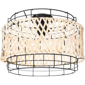 QAZQA irena - Oosterse Plafondlamp - 1 lichts - Ø 35 cm - Naturel - Woonkamer | Slaapkamer | Keuken