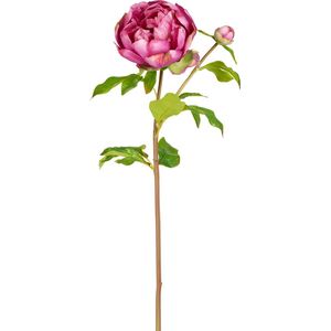 Fuchsia roze kunstpioenstengel H55