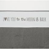 Meyco Baby Love you to the moon & back ledikant laken - grey - 100x150cm