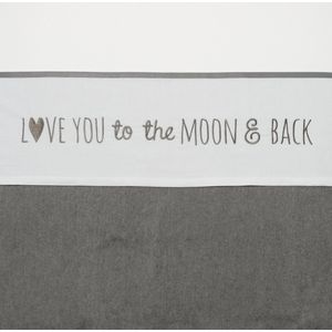 Meyco Baby Love you to the moon & back ledikant laken - grey - 100x150cm