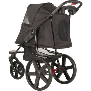 TOPMAST HONDENBUGGY COMFORT - ALL TERRAIN - 3 WIELEN - ZWART - All Terrain