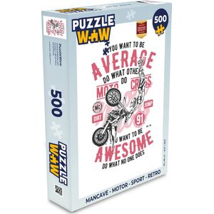 Puzzel Mancave - Motor - Sport - Retro - Legpuzzel - Puzzel 500 stukjes