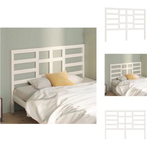vidaXL Houten Hoofdeinde - Hoofdbord voor Bed zonder Hoofdeinde - Wit - 156 x 4 x 104 cm - Bedonderdeel