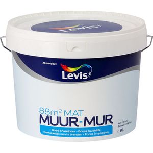 LevisMuur Mat - Wit - 8 L