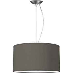 Home Sweet Home hanglamp Bling - verlichtingspendel Deluxe inclusief lampenkap - lampenkap 40/40/22cm - pendel lengte 100 cm - geschikt voor E27 LED lamp - antraciet