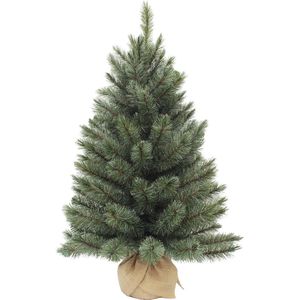 Triumph Tree Forest Frosted Kunstkerstboom in Jute - H45 x Ø36 cm - Blauw