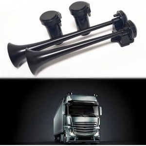 Luchthoorn Auto Hoorn 24V Truck Hoorn 170db Dubbele Buis Hoorn Elektrische Hoorn - Zwart Waterdichte Hoorn - Tweeter en Bashoorn met Luchtpomp Alarm Hoorn Speaker voor Vrachtwagen Moto - YIYIDA. Luchthoorn